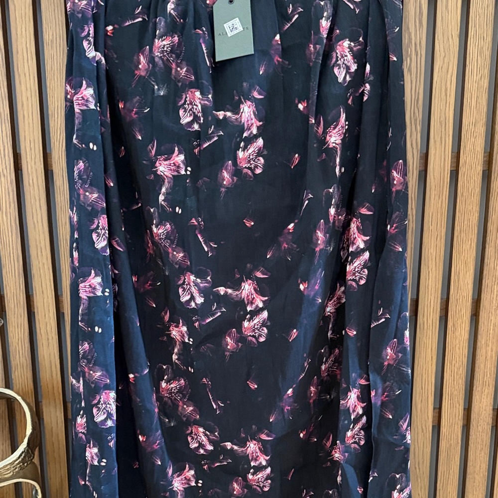Floral Black and Pink Skirt